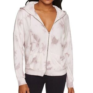 Victoria’s Secret Victoria Sport Dusty Rose Mauve Tie-Dye Zip-Up Hoodie